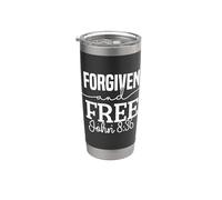 Forgiven and Free Inspirational Faith-Based Quote Design Stainless Steel Insulated Tumbler