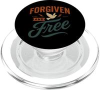 Forgiven And Free - Vintage Quote Christian Faith PopSockets PopGrip for MagSafe