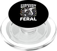 Forgiven But Still Feral Sweet Skunk Kawaii Graphic PopSockets PopGrip for MagSafe