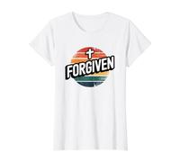 Forgiven Christian Value Graphic T-Shirt, Women, White, M