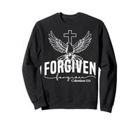 FORGIVEN forgiven Colossians 1:14 Bold Typography Design Sweatshirt