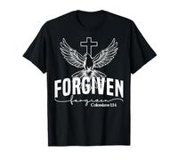 Forgiven Forgiven Colossians 1:14 Bold Typography Design T-Shirt