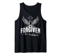 Forgiven Forgiven Colossians 1:14 Bold Typography Design Tank Top