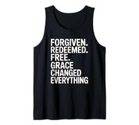 Forgiven. Redeemed. Free. Grace Changed Everything Tank Top