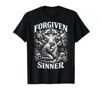 Forgiven Sinner Christian Faith Cross Prayer Religious T-Shirt