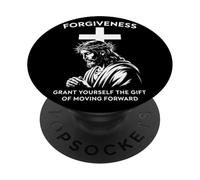 Forgiveness Cross & Christ Christian Streetwear PopSockets Adhesive PopGrip