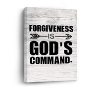 Forgiveness Is God's Command. Canvas Prints Motivational Wall Art Oil Painting On Canvas Wooden Framed Art Canvas for Home Office School Decoration 16x20 Inch