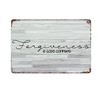 Forgiveness Is God's Command Grain Inspirational Tin Sign 6x8"