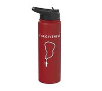 Forgiveness Rosary - Minimalist Christian Religious Chain Stainless Steel Insulated Water Bottle