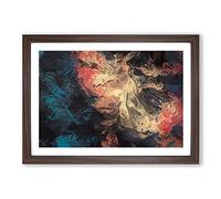 Forgotten Dreams in Abstract Framed Print | A2 Walnut Framed Wall Art | Ready to Hang | Abstract Fantasy Picture | Living Room Bedroom Lounge Office