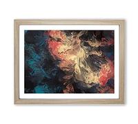 Forgotten Dreams In Abstract Modern Art Framed Print | A2 Oak Framed Wall Art | Ready to Hang | Abstract Fantasy Picture | Living Room Bedroom Lounge Office