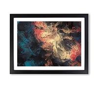 Forgotten Dreams In Abstract Modern Art Framed Print | A3 Black Framed Wall Art | Ready to Hang | Abstract Fantasy Picture | Living Room Bedroom Lounge Office