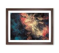 Forgotten Dreams In Abstract Modern Art Framed Print | A4 Walnut Framed Wall Art | Ready to Hang | Abstract Fantasy Picture | Living Room Bedroom Lounge Office