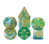 Forgotten Planet Dice Druid Earth Nature Dice Green Polyhedral D&D Dice for Dungeons and Dragons and Tabletop RPG's