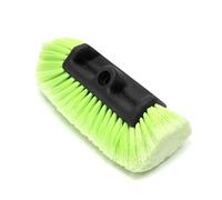 Forgrace Flow-Thru Heavy Duty Car Wash Brush Head with Soft Bristle Tri-Level Dip Auto Wash Brush Car Exterior Washing 12 Inch Green