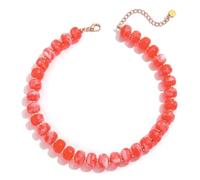 Forgreafa Beaded Necklace for Women Statement Chunky Resin Bead Necklace Trendy Boho Summer Necklaces Jewelry Gifts
