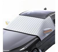 ForGue Car Windshield Snow Cover for Volvo XC90 2016 2017 2018-2023 All-Weather Frost Guard Protector for Winter Ice Shield with Side Mirror Covers and Reflective Strips,M(155 * 110cm)