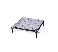 Forher Assemblable Metal Frame Puppy Elevated Dog Bed, Portable Dog Bed, Easy to Clean, Breathable mesh, Puppy cat Bed, Indoor and Outdoor use, Travel, Camping，pet Bed Off The Ground,S-BLACK…