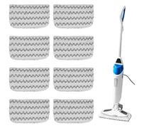 Foribyw 8PC Steam Mop Pads Compatible with Shark S1000UK S2001UK Series | Reusable Washable Replacement Steam &Scrub Series, All-in-One Clean Scrub Pads for Hard Floor Wood Tile, Machine Washable