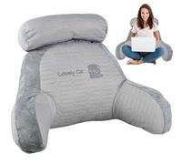 Foribyw Bed Reading Pillow Comfortable Reading Cushion Detachable Backrest Pillow Soft Chair Cushion Multifunctional Arm Rests Back Support Pillow 70x50x25cm for Reading Relaxing (Large Latex Cat)