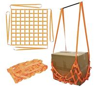 Foribyw Cargo Hoisting Nets 1Mx1M Polyester Safety Hoisting Net 300 KG High Load Capacity Cargo Hanging Net Square Mesh Handling Hoisting Straps for Loading and Unloading Cargo