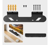 Foribyw Large Soundbar Wall Mount Bracket for Sonos Beam Gen 1 and 2, Heavy Duty Sturdy Speaker Floating Stand with Carbon Steel, High Load Bearing & Space Saving, Installation Hardware Included Black
