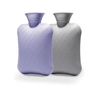 FORICOM Extra Large Hot Water Bottles for Pain Relief.2packs,2L Hot Water Bag for Back Pain, Heating Pad 2Liter, Hot and Cold Therapy.Bpa Free (2L Purple + 2L red)