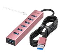 FORIDA USB Hub 3.0, Mulit USB 3.0 port Hub To 7 USB A Extender 5Gbps Ports & Type-C 15W Powered Interface, Mulitiple USB Splitter Adapter Long Cable For Laptops, Desktop, Flash Drive, U Disk, ect