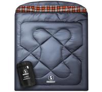 FORINBUY Double Sleeping Bag for 2 Adults, Queen Size Cotton Flannel