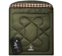 FORINBUY Flannel Double Sleeping Bag for Adults XL Queen Size Two Person, Waterproof for 4 Season Camping Hunting and Tent Camp 2 Person for Cold Weather & Warm