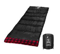 FORINBUY XL Flannel Sleeping Bag for Adults - 3-4 Season Waterproof & Warm Envelope Sleeping Bag for Camping, Hiking & Outdoor Adventures - Includes Compression Sack