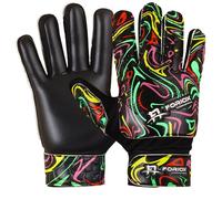 Foriox International Football Goalkeeper Gloves For Boys Girls, Kids Children Youth Soccer Goalie Goalkeeping Gloves with Super 4mm Grip Palms (Black, Size 10)