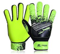 Foriox International Football Goalkeeper Gloves For kids Boys Youth Children Adults Soccer Goalie Glove with Super 3mm Grip Latex Palms Available In Bright Eye-Catching Colors (Yellow, Size 4)