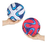 Foriox International Pack of 2 footballs Toddler, Size 2, Kids Lighter-weight Training football Garden Outdoor Soccer ball Yard Lawn 2 3 4 5 6 Years (Size 2, White & Pink)