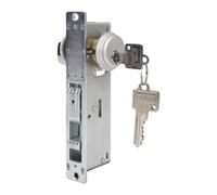 foriy Storefront Door Lock, Commercial Door Lock Double Cylinder Hook Deadbolt Lock Set with 3 Key Zinc Alloy Lock Core for Aluminum Zinc Alloy Shop Doors 1-1/8" Backset Silver