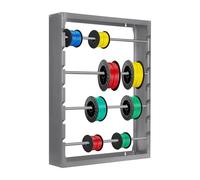 foriy Wire Spool Rack, Heavy Duty Cold-Rolled Steel Wire Cable Dispenser Conduit Display Rack Wall Mounted Spool Storage Rack with 4 Adjustable Rods for Electrical Industrial Retail Use Grey