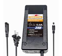 FORJOYUA 24V 5A Lead-Acid Battery Charger for 24V 27.6V Lead-Acid Battery Pack with DC5.5 * 2.1mm/DC5.5 * 2.5mm Plug