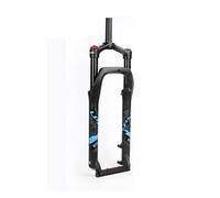 Fork 26" Fat 4.0" Tire Mountain Bike Suspension AIR Superlight Aluminum Alloy Bicycle Gas Manual Lockout 1 1/8u201d Straight Tube Disc Brake QR 9mm Travel 100mm(Black+blue)
