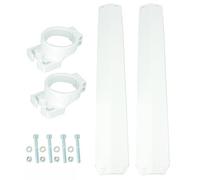 UFO Fork Guards For Yamaha YZ 490 1989 Front - White