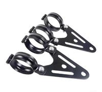 Fork Ear Headlight Bracket Adjustable 32-60mm Light Holder for Motorcycle Front Lamp Installation - Iron(Black 52 60mm)