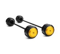 Fork Frame Slider Compatible With For MT09 For Tracer 2015 2016 2017 2018 Motorcycle Front Rear Axle Fork Crash Slider Wheel Protector(Yellow)