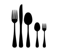 Fork Knife Spoon Wall Sticker Kitchen Utensils Kitchen Restaurant Wall Decal Food Decal Vinyl Removable Home Kitchen Decor-S-34x42cm