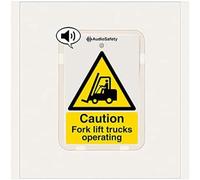 Fork Lift Trucks Operating - Talking Safety Sign - 225x336mm - 1mm Rigid Plastic