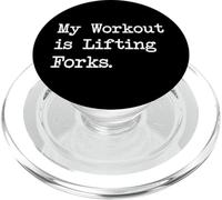 Fork Lifting Champion: Witty Workout and Diet Humor PopSockets PopGrip for MagSafe