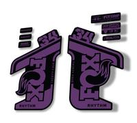 Fork Replacement Decal Sticker Compatibale for Fox 34 2021 Rhythm Series Purple (Matte)