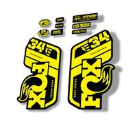 Fork Replacement Decal Sticker Compatibale for Fox 34 Performance E Bike 2021 Series Yellow (Glossy)