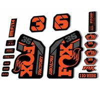 Fork Replacement Decal Sticker Compatibale for Fox 36 2021 Series Orange Gray (Glossy)