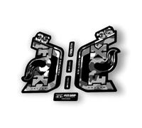 Fork Replacement Decal Sticker Compatibale for Fox 36 Rhythm 2024 Series White Camo (Matte)