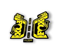 Fork Replacement Decal Sticker Compatibale for Fox 36 Rhythm E Bike 2024 Series Yellow (Glossy)