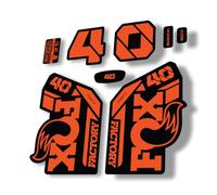 Fork Replacement Decal Sticker Compatibale for Fox 40 2021 Series Orange (Glossy)